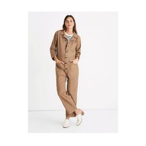 Madewell x As Ever Coveralls Jumpsuit XS XSmall Cotton Brown Utility Workwear